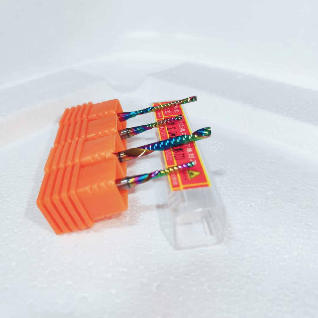 Colorful coating single flute CNC bits