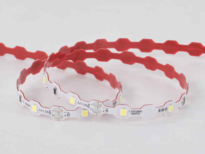 12V C7142T S-Type LED Strip Light 42 LEDs/M 6.6mm PCB 3 LEDs Per Cut Rainproof Flexible S-Type Design
