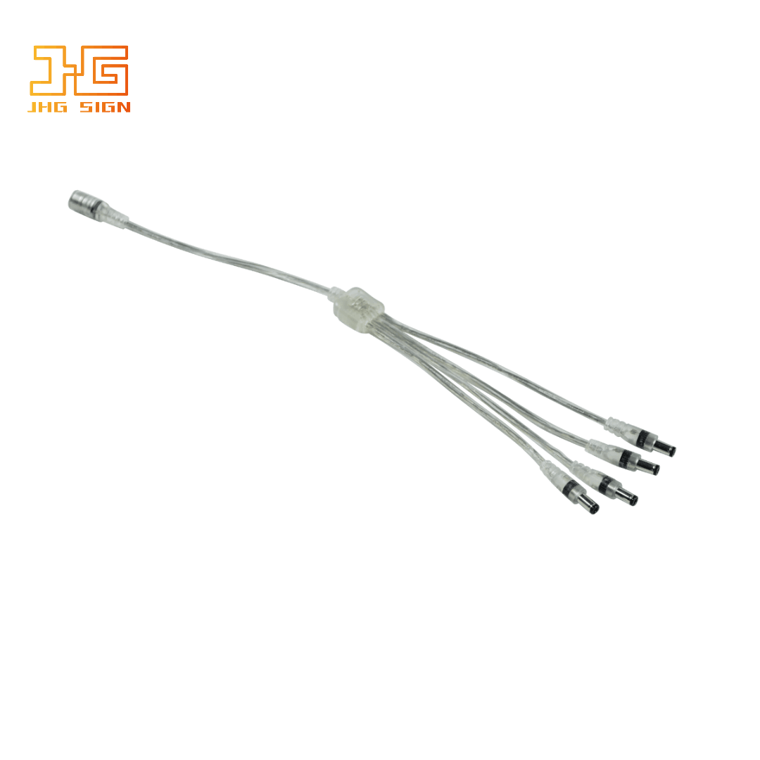 12V DC Power Jack 1 Female To 2 4 Male Spliter Wire