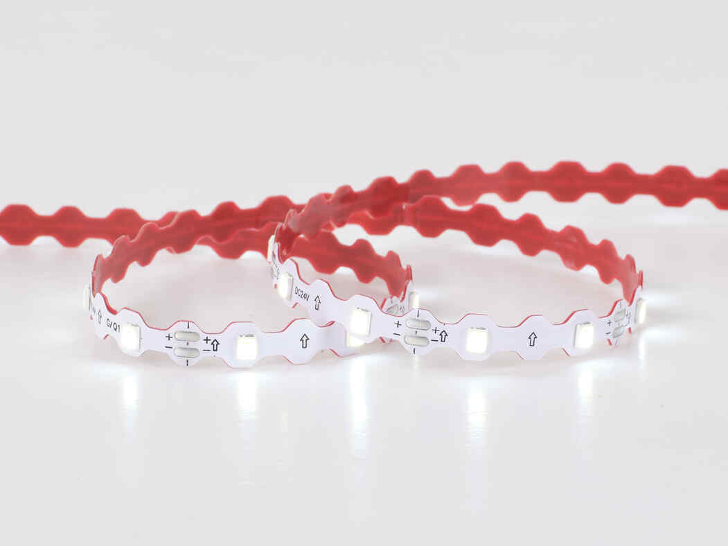 24V Y60T IP20 Not Waterproof S-Type LED Strip Light 60 LEDs/M Single LED Cuttable 6.5mm Slim PCB DC24V Constant Voltage Flexible S-Type Design
