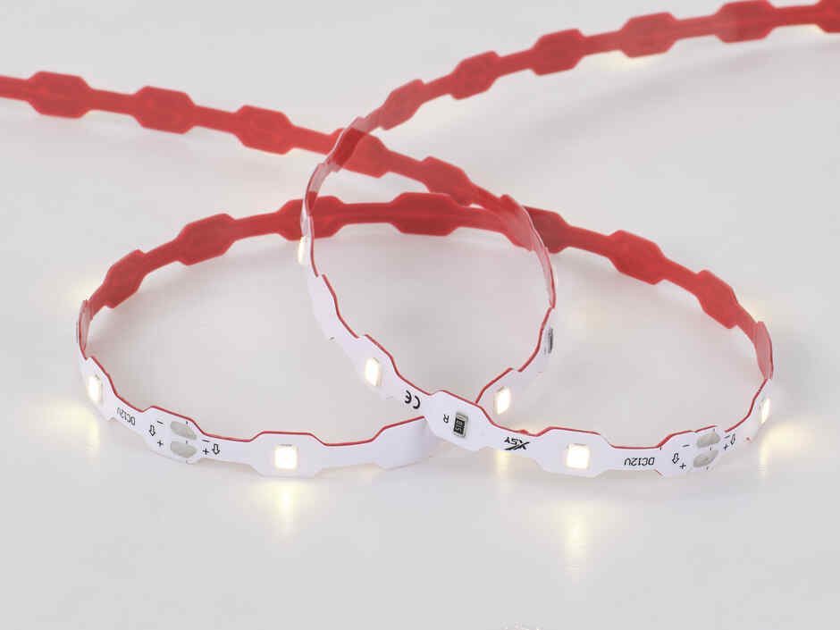 12V C730T Rainproof S Shape LED Strip 30 LEDs/m 3 LEDs Per Cut IP65 Rainproof