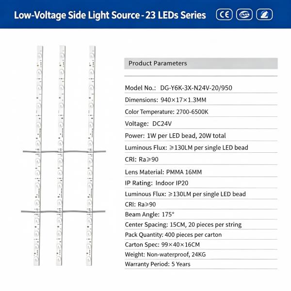 Yiguang Dual Color LED Backlight Module 24V IP20 Tunable White LED Diffused Module for Light Boxes 2700K–6500K • 175° Wide Beam • OSRAM LEDs • Ra≥90