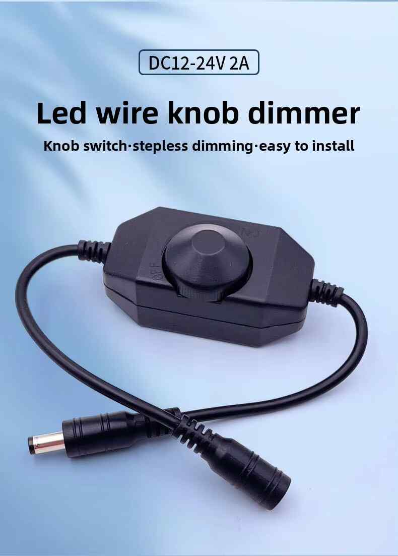 Single Color Dimming Brightness Adjustment Spiral Knob Online Switch Controller 12V