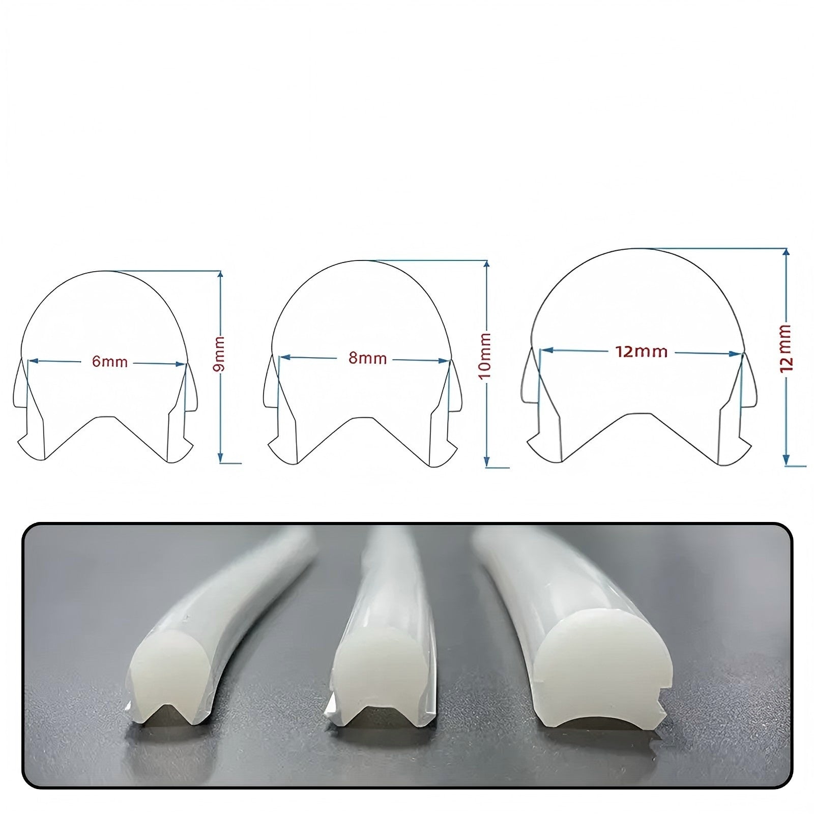 2026 Premium Series Gen 2.0 Split Silicone Neon Tubes for LED Neon Signs | 6mm 8mm 12mm | 50M/Roll