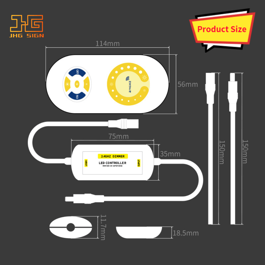 DC 5V 12V 24V LED Dimmer 8A 96W