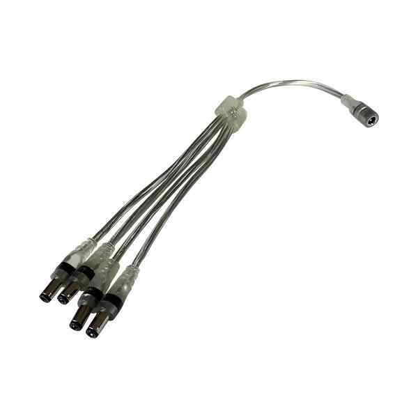 12V DC Power Jack 1 Female To 2 4 Male Spliter Wire
