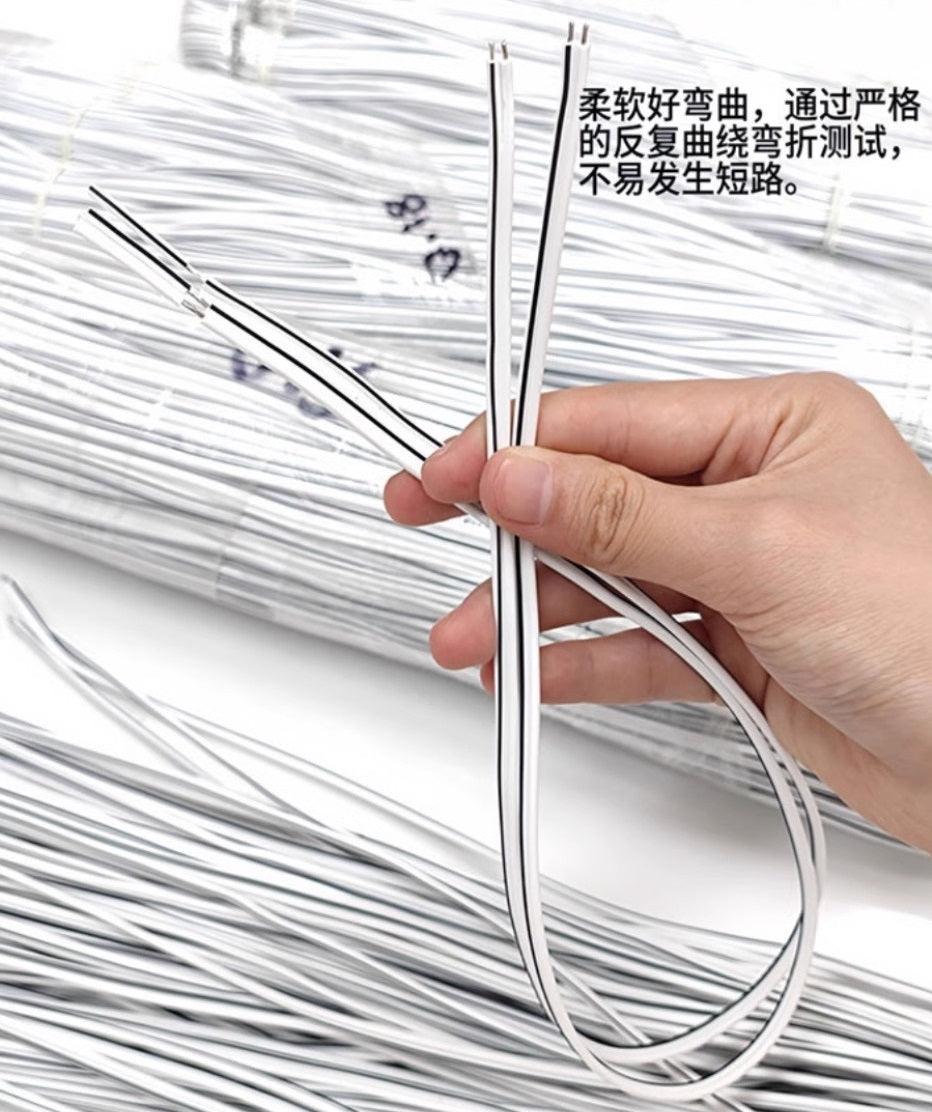 double black white wires 100pcs