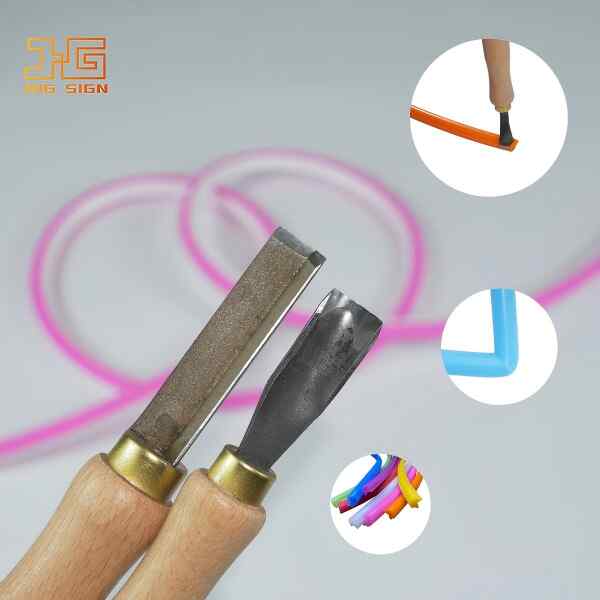 Split Silicone Tube Knife Wooden Handle Hand Tools