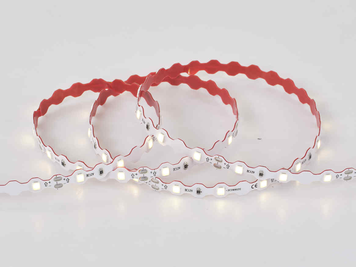 12V C6160T S-Type LED Strip Light 60 LEDs/M SMD 2835 3 LEDs Per Cut Flexible S-Type PCB Professional Signage Lighting
