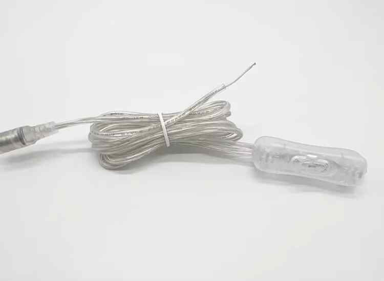 Female DC Connector With Switch 22AWG 2Meter 5.5x2.1mm