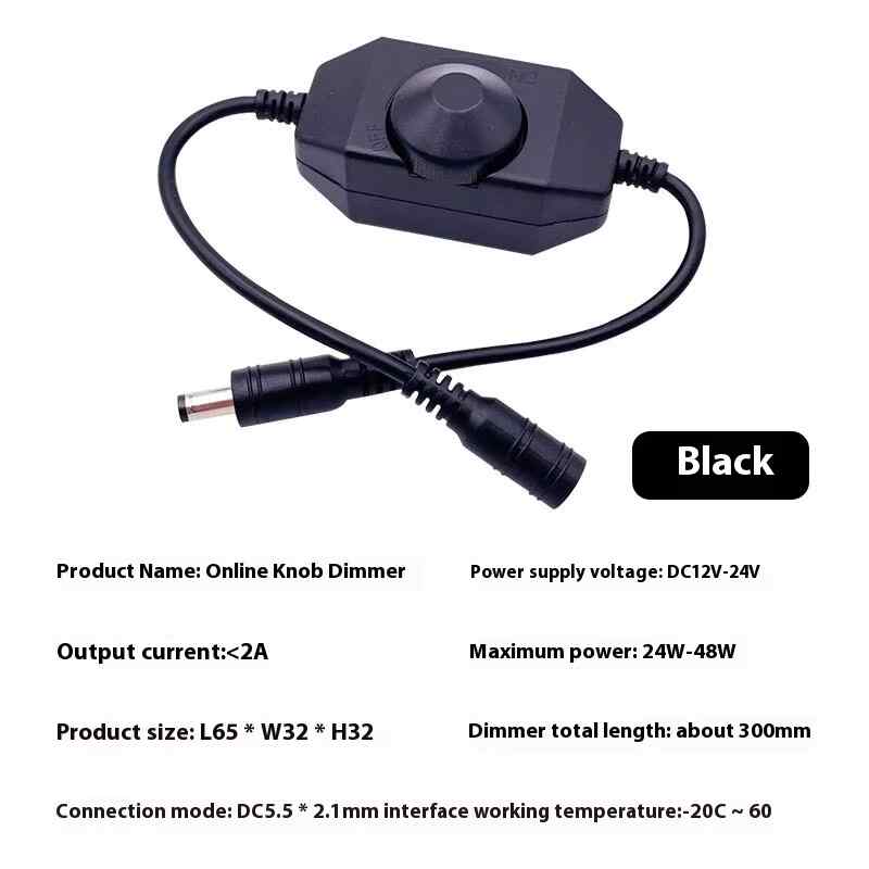 Single Color Dimming Brightness Adjustment Spiral Knob Online Switch Controller 12V