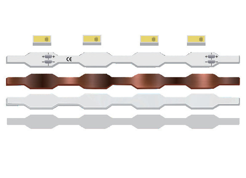 24V-Y36 S-Type LED Strip 36LED/m 6.4mm IP65 Single-Cut for Stainless Steel & Flat Letters