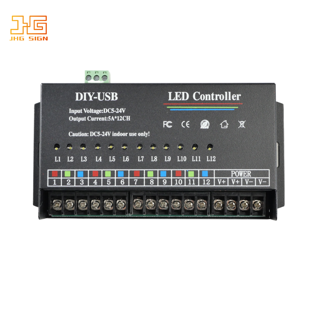 Flash Controller DC 5-24V Led 12 Channels Flashing Time Controllable