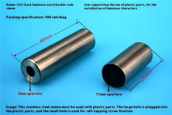 Backlit Sign Mounting Accessories | Mini Letter Screw Rod, High Foot Support, Through-Thread Nut, Acrylic Fixing Sleeve