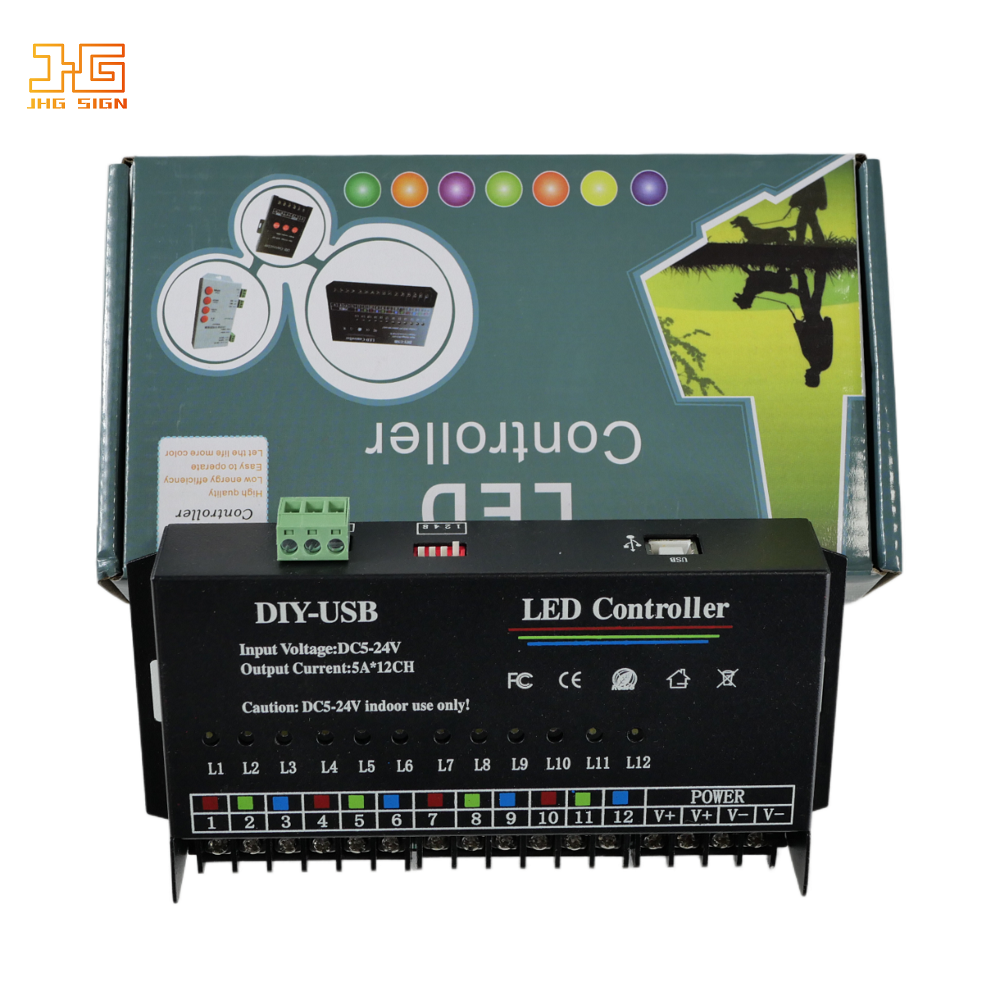 Flash Controller DC 5-24V Led 12 Channels Flashing Time Controllable