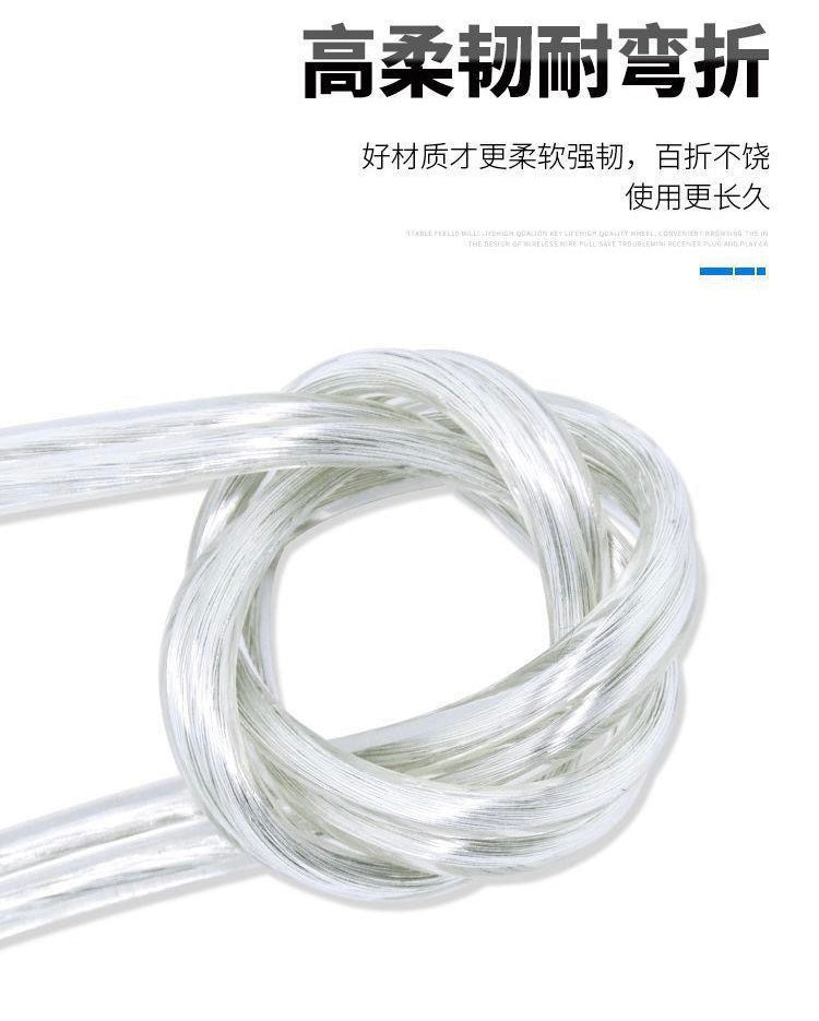 Double transparent wires 2*0.25mm² 2*0.35mm² 2*0.5mm²