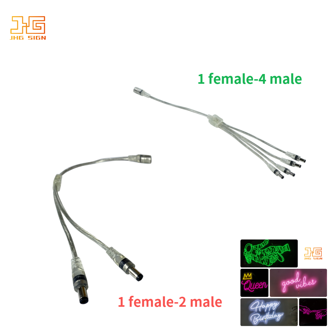 12V DC Power Jack 1 Female To 2 4 Male Spliter Wire