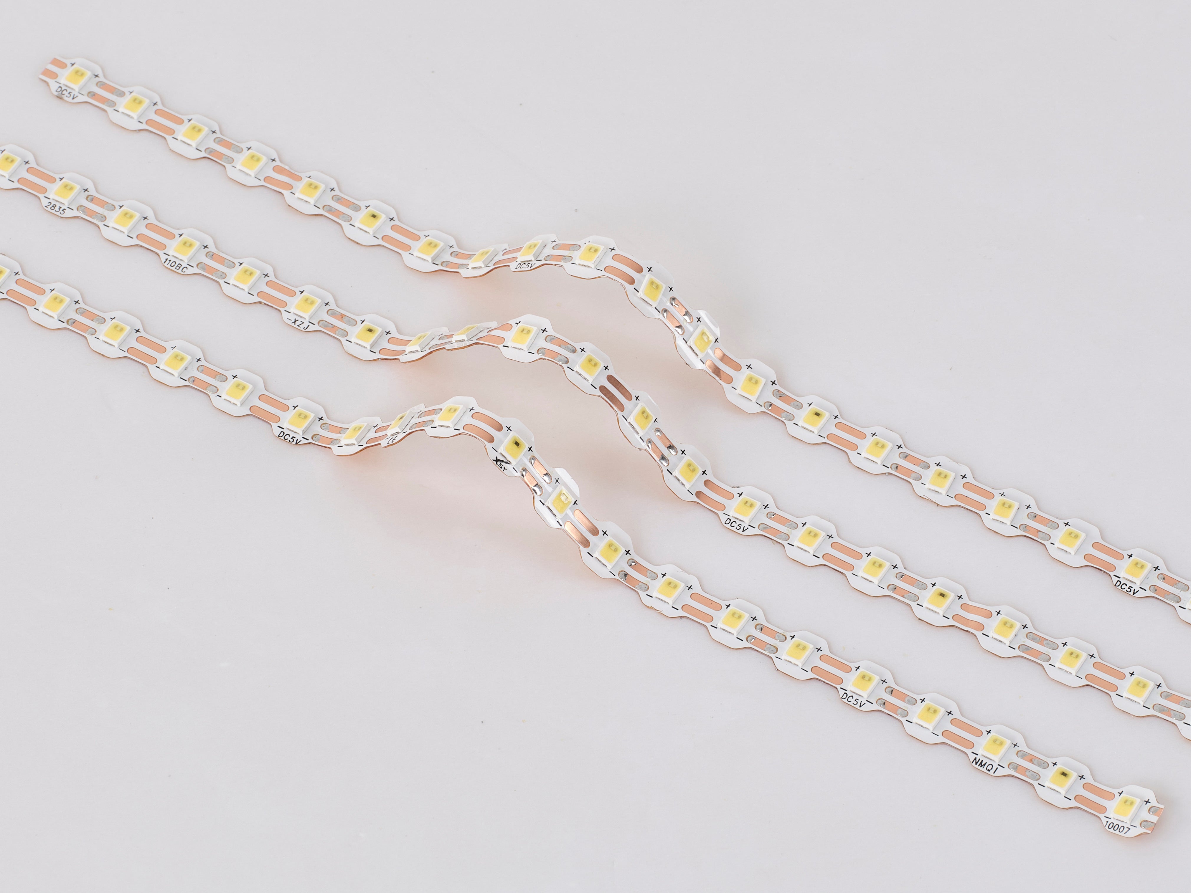 5V-NC110-7mm-110LED-2835 Single LED Cut S Shape LED Strip