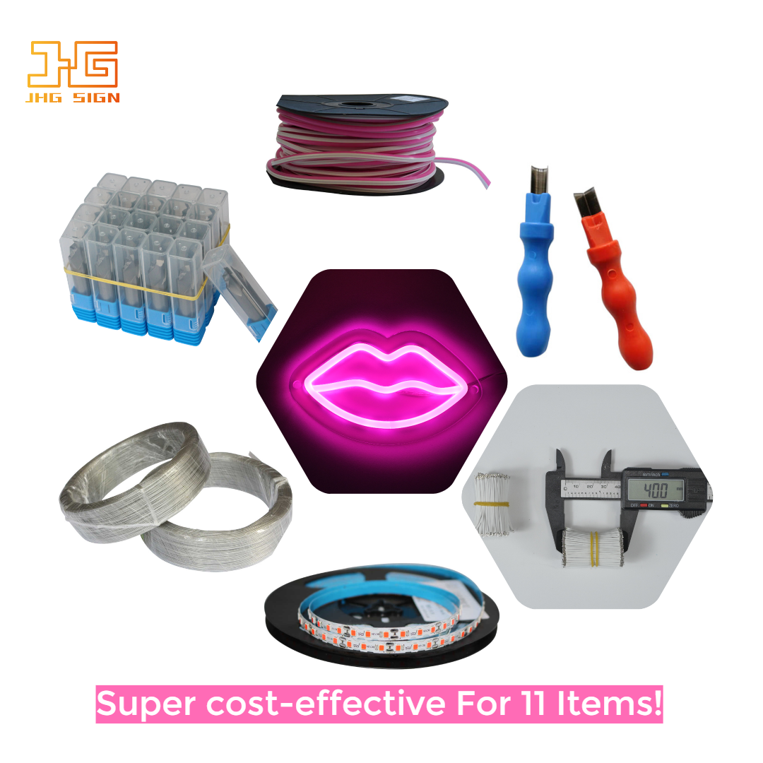 DIY Sale Kiss Design Basic Kit 2nd Generation Neon Materials Testing Kit Milling Cutter Included 5V led Hot Pink Accessaries