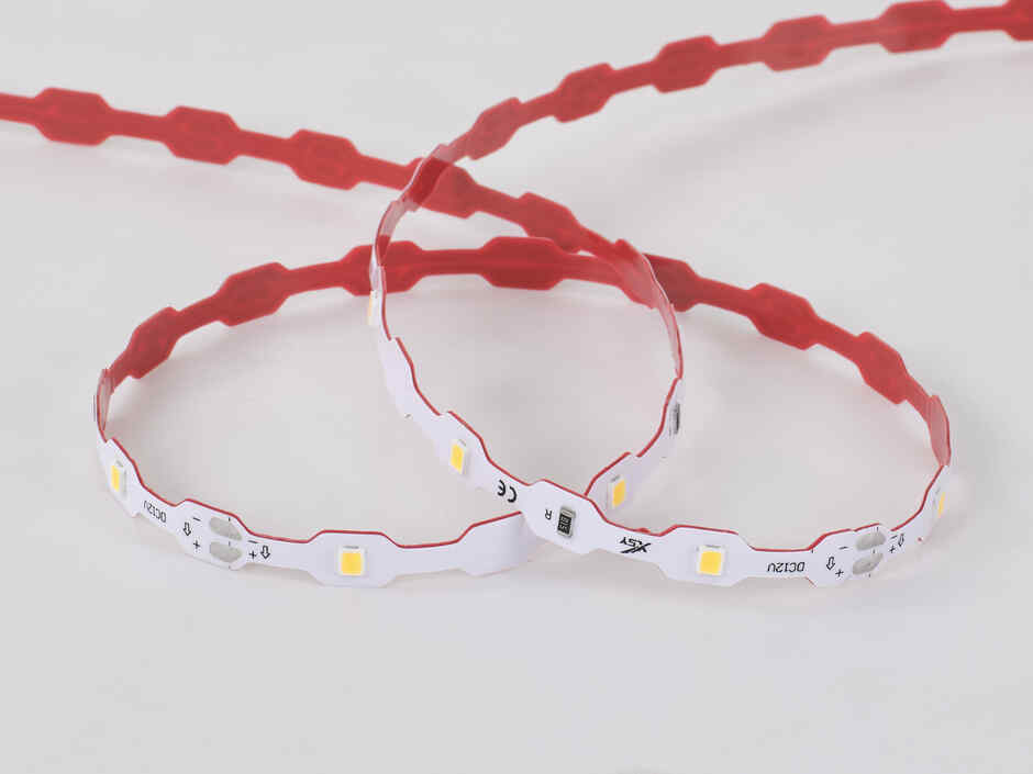 12V C730T Rainproof S Shape LED Strip 30 LEDs/m 3 LEDs Per Cut IP65 Rainproof