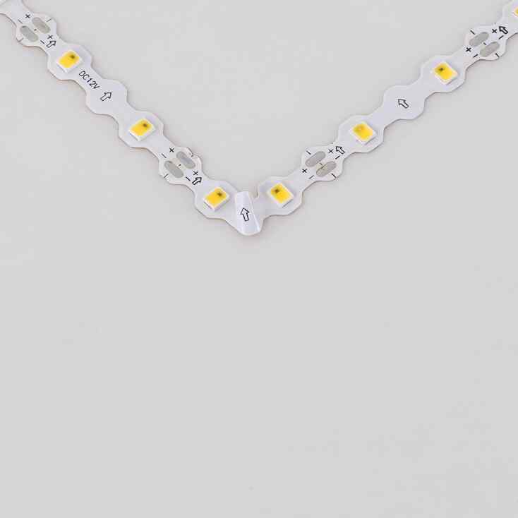 12V NC761T IP20 Not Waterproof S-Type LED Strip Light DC12V 60 LEDs/M SMD 2835 Single LED Cuttable 6.6mm PCB Width Flexible S-Type Design