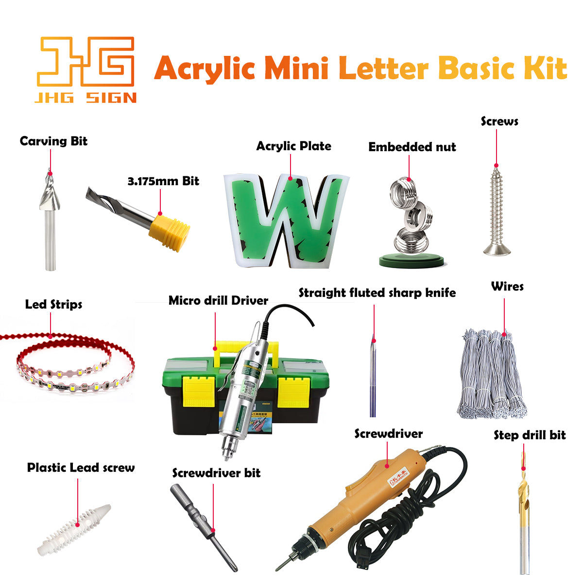 3D Mini Acrylic Letter Signage Basic Kit