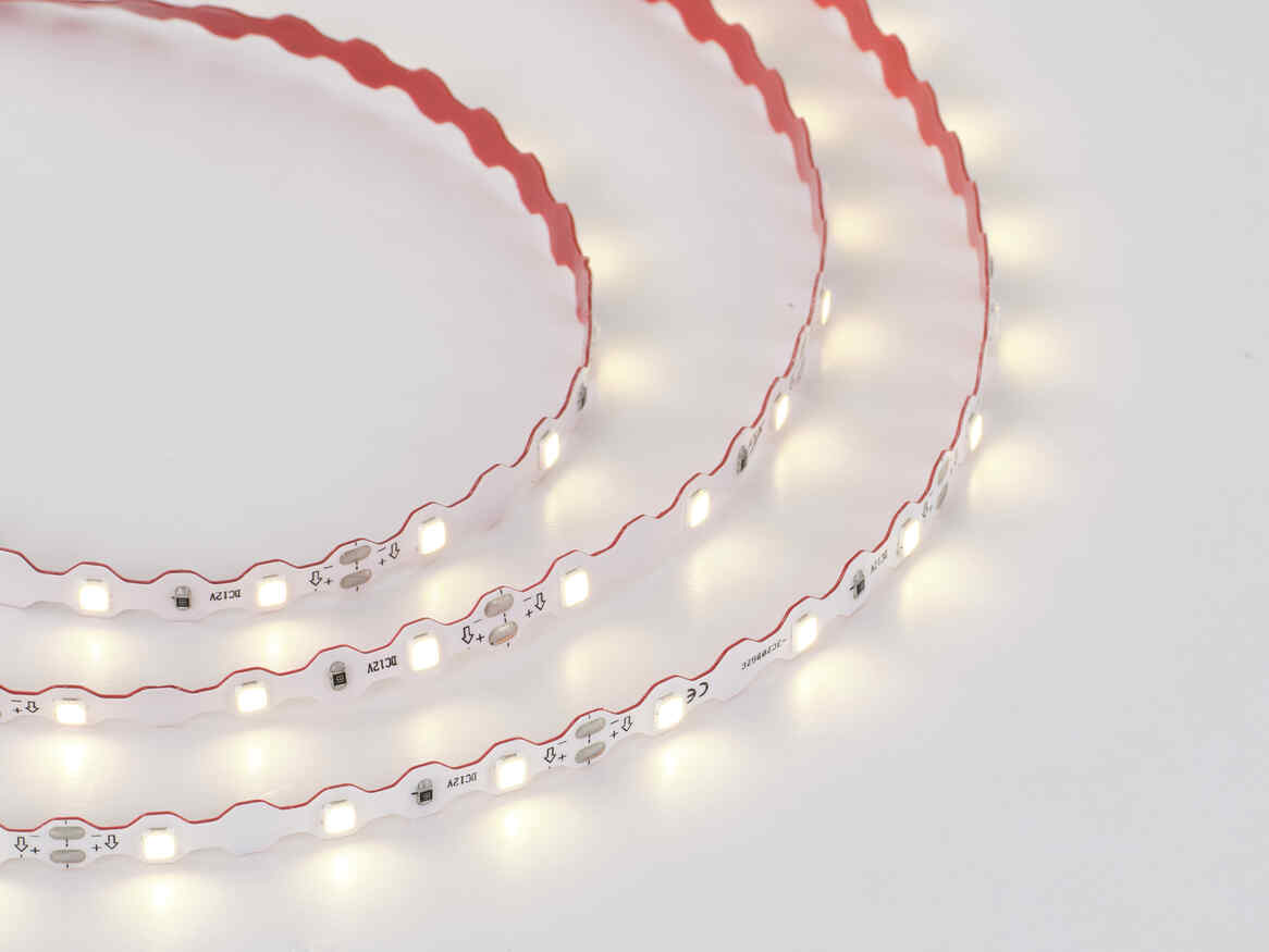 12V C6160T S-Type LED Strip Light 60 LEDs/M SMD 2835 3 LEDs Per Cut Flexible S-Type PCB Professional Signage Lighting