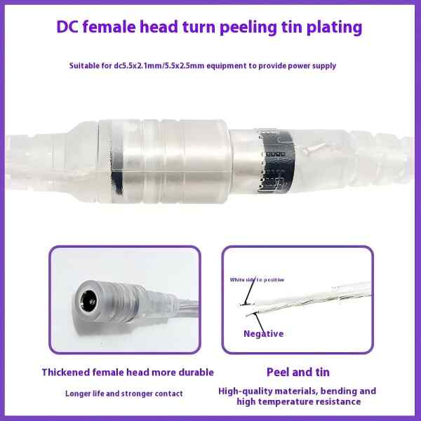 Female DC Connector With Switch 22AWG 2Meter 5.5x2.1mm