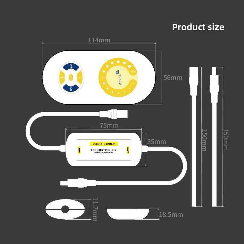 DC 5V 12V 24V LED Dimmer 8A 96W