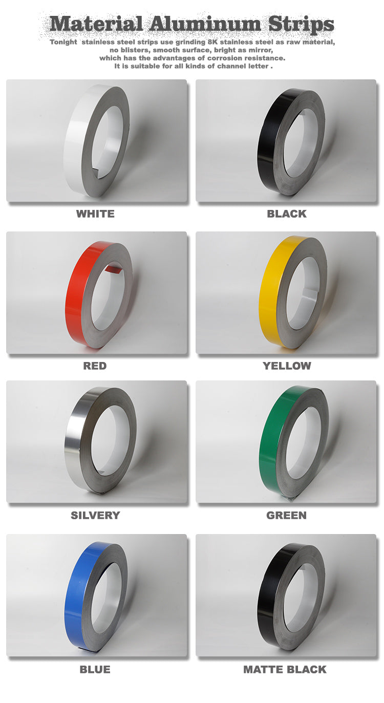 Flat Aluminum Coated Anodized Aluminum Coil For Channel Letter Strips Coil Colorful Aluminum 50Meters
