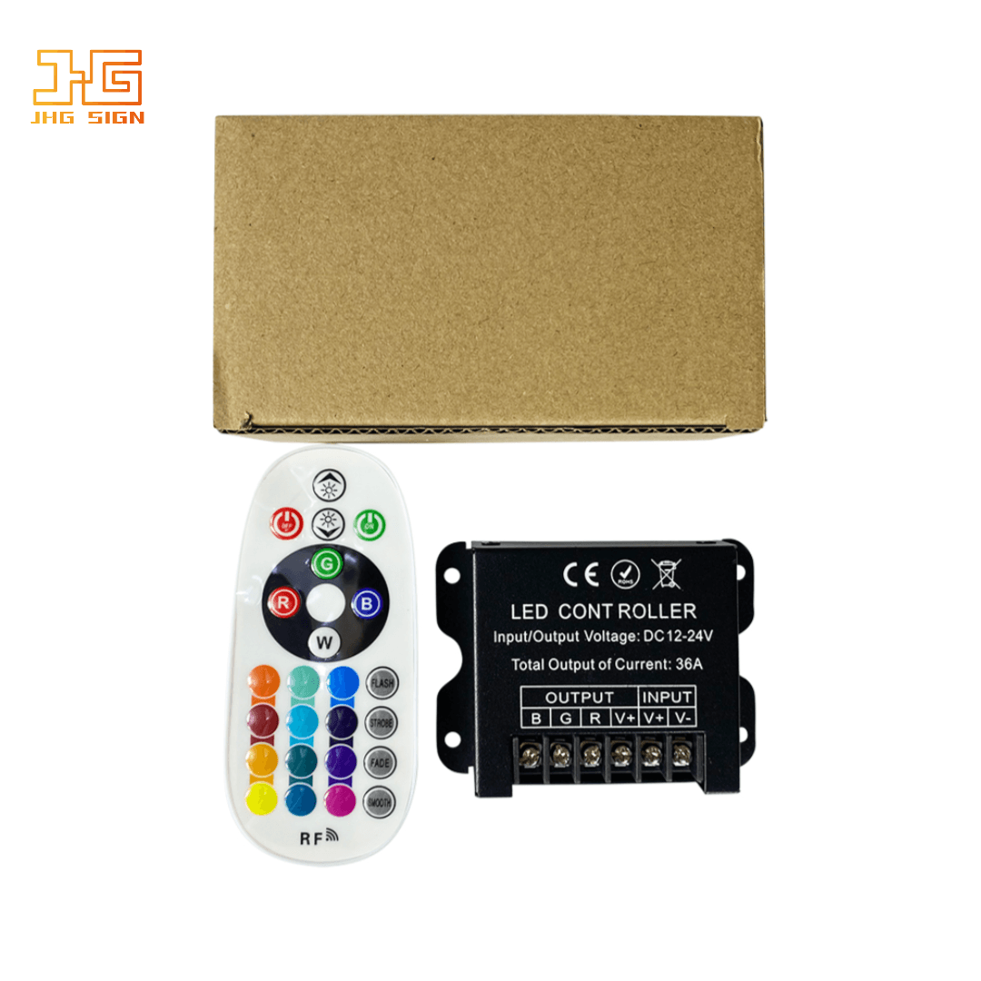 DC 12-24V RGB Led Controller RF 24 Key 16 Color Options