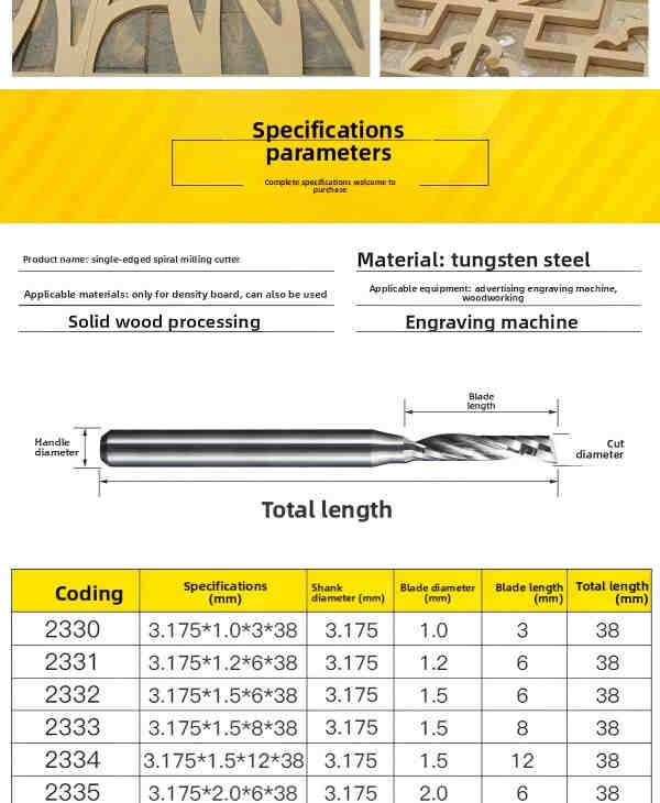 single edge spiral milling cutter