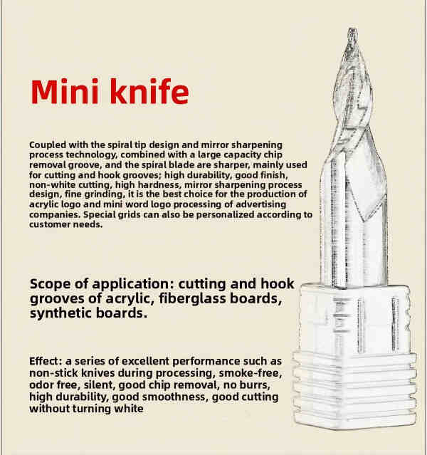 Channel letters Milling cutter