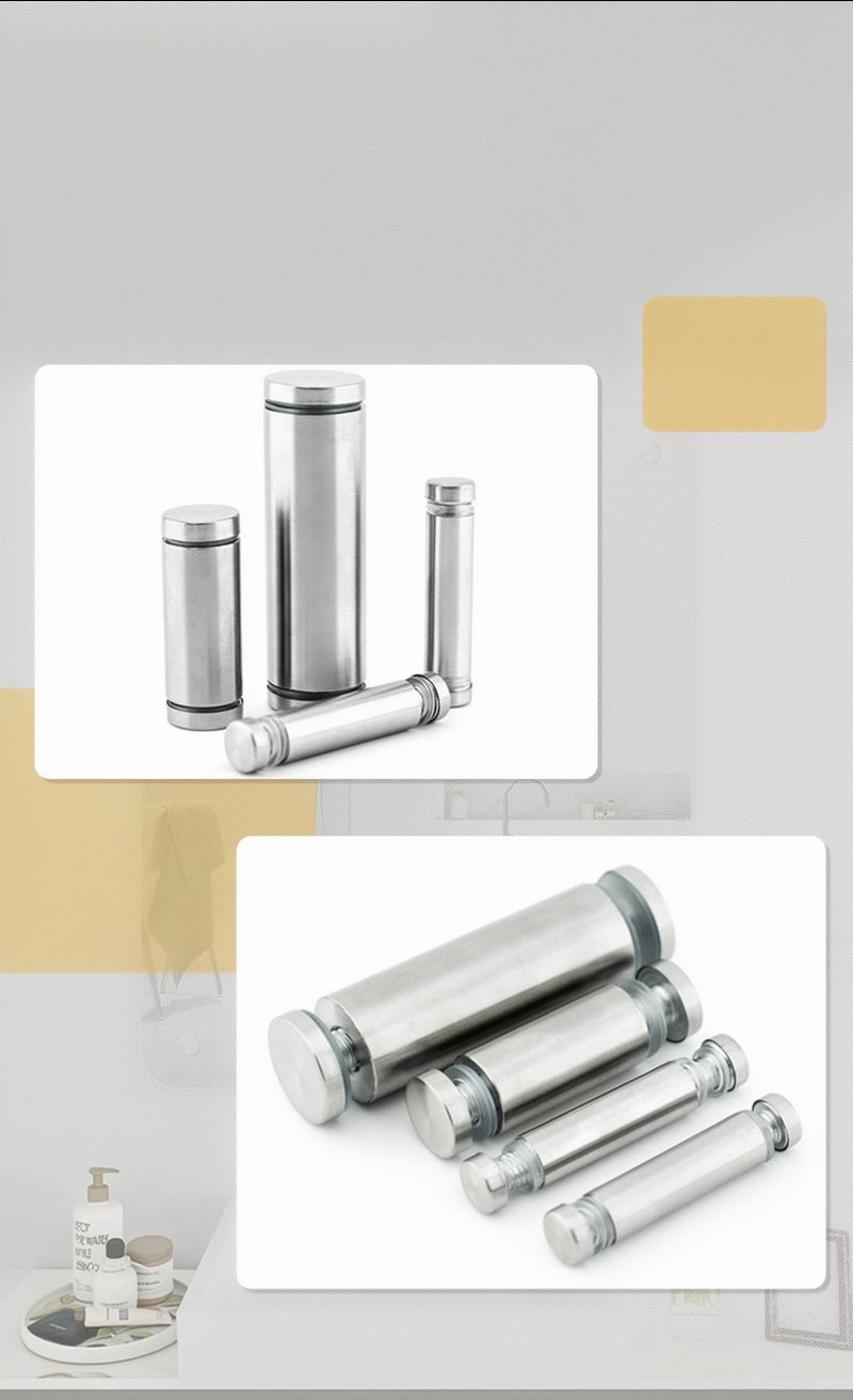 M12 Brushed Stainless Steel Standoff Screws for Acrylic Signs