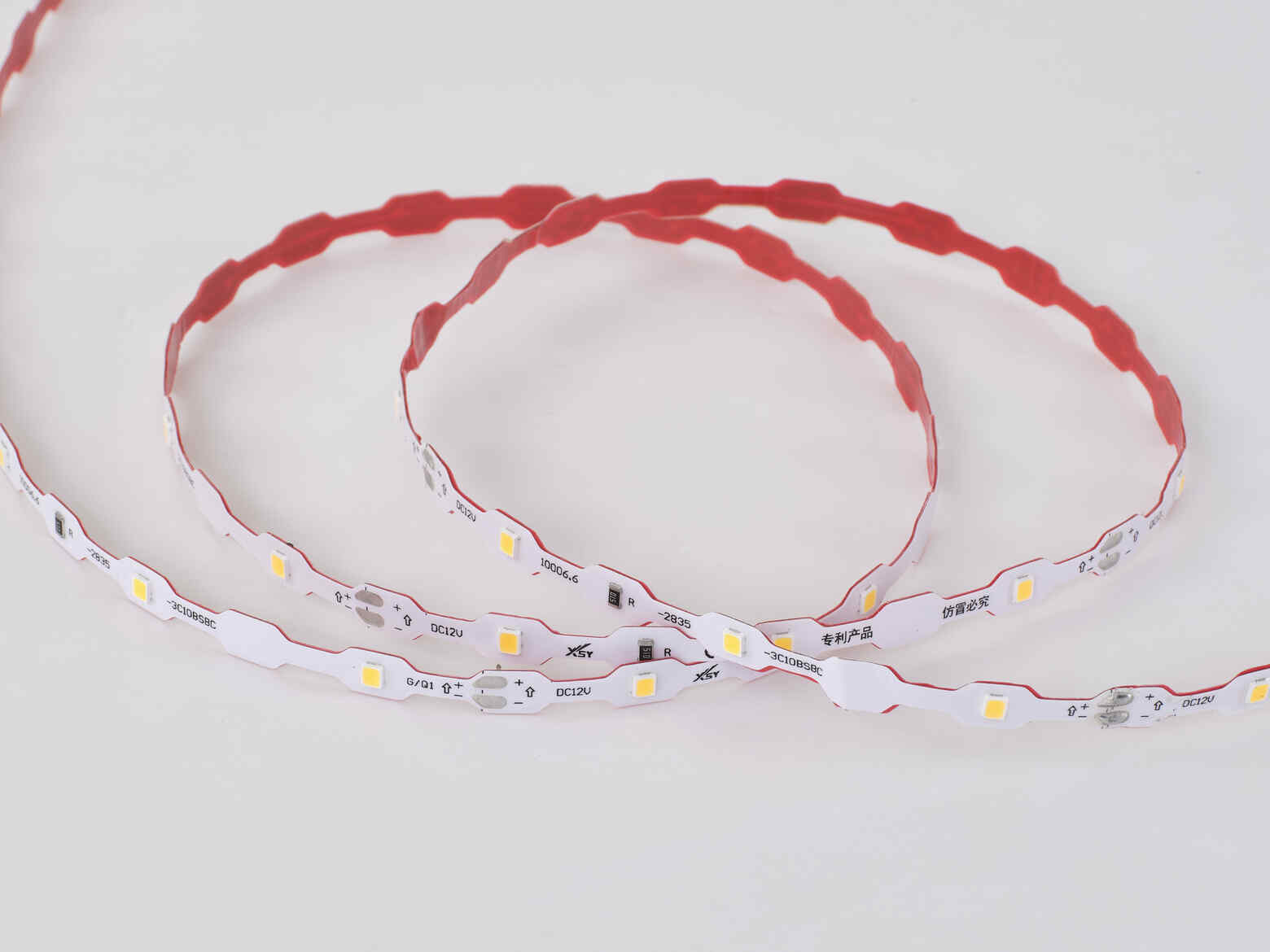 12V C730T Rainproof S Shape LED Strip 30 LEDs/m 3 LEDs Per Cut IP65 Rainproof