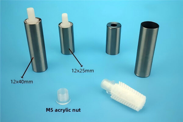 Backlit Sign Mounting Accessories | Mini Letter Screw Rod, High Foot Support, Through-Thread Nut, Acrylic Fixing Sleeve